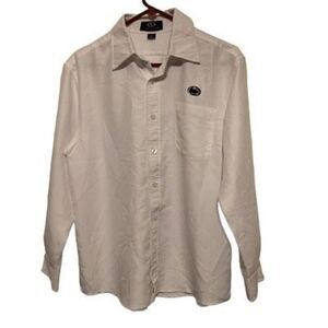 Penn State Size Small White Long Sleeved Button Shirt